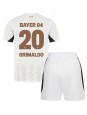 Bayer Leverkusen Alejandro Grimaldo #20 Venkovní dres pro děti 2024-25 Krátký Rukáv (+ trenýrky)